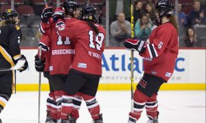 Riveters top Pride in historic game at Prudential Center